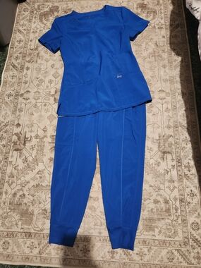 NFINITY Royal Blue Women's Jogger Scrub Set